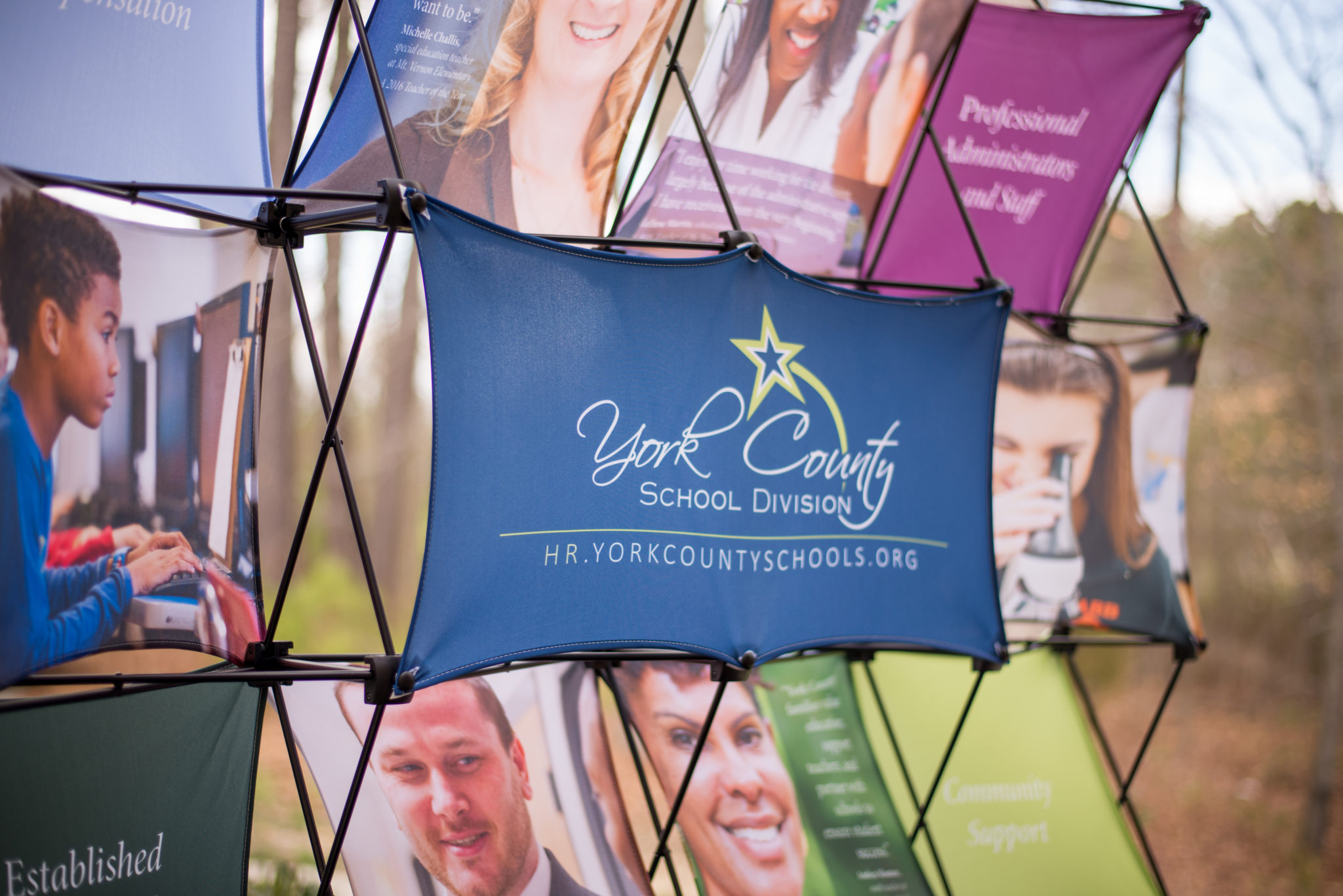 This award-winning campaign utilizes a job fair display, die cut handout, and website to garner more, quality applications for available teaching positions within YCSD. The strategic headers, quotes, and imagery consistently and cohesively touch the four main topics teachers are looking for in a school division: good compensation, helpful and caring administrators, professional development opportunities, and an engaged community.